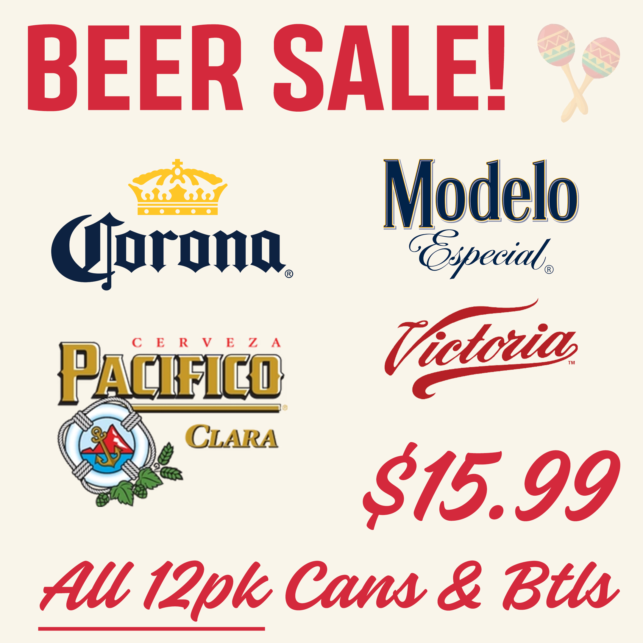 MAY Beer Sale